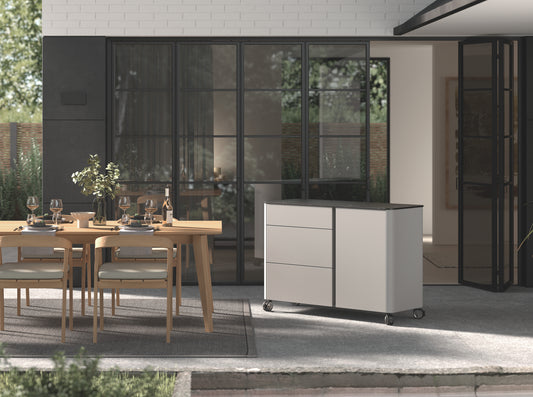 One Door & Three Drawers