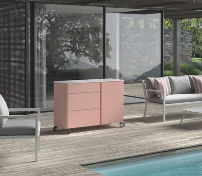 One Door & Three Drawers